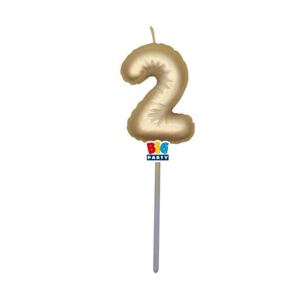 Candelina Balloon Oro Metal 13 cm