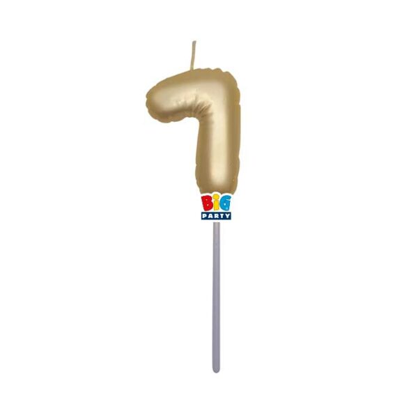 Candelina Balloon Oro Metal 13 cm